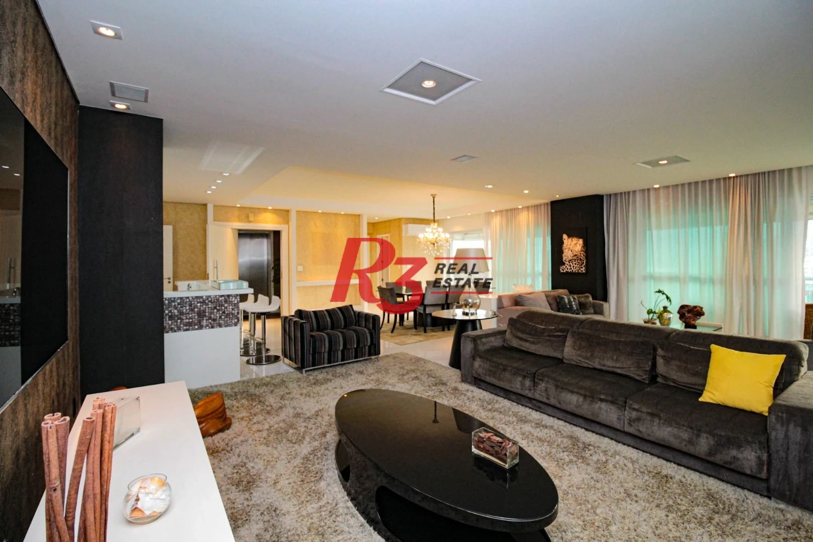 Apartamento com 4 dormitórios para alugar, 360 m² por R$ 40.000,00/mês - Gonzaga - Santos/SP