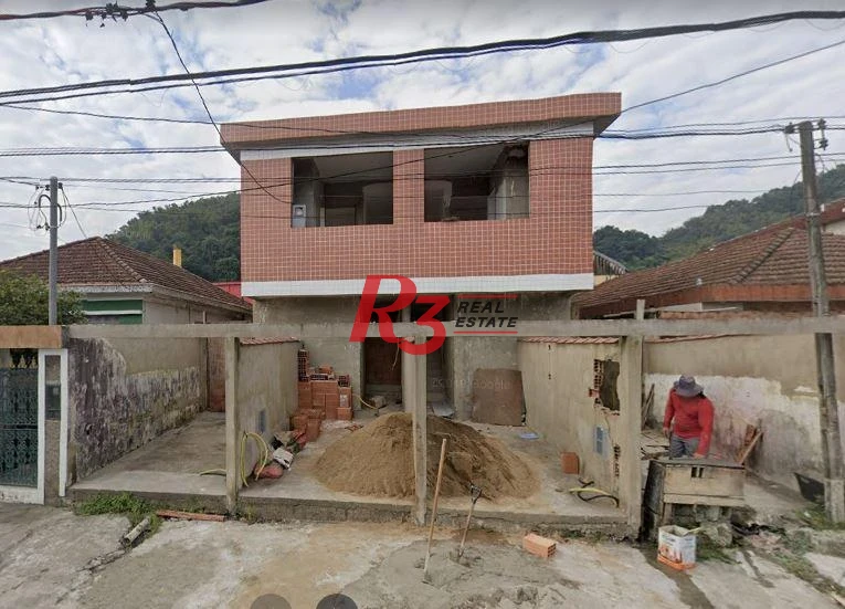 Casa sobreposta térrea com 2 dormitórios à venda, 60 m² - Chico de Paula - Santos/SP