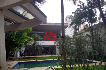 Sobrado, 593 m² - venda por R$ 9.000.000,00 ou aluguel por R$ 20.100,00/mês - José Menino - Santos/SP