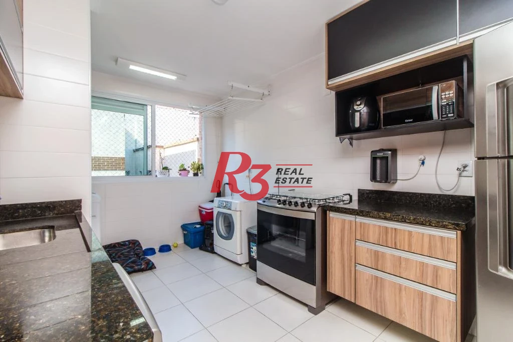 Apartamento com 3 dormitórios à venda, 92 m² - Marapé - Santos/SP