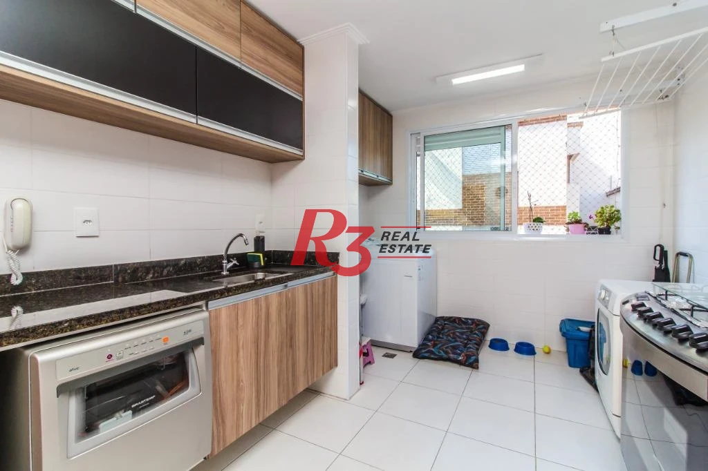 Apartamento com 3 dormitórios à venda, 92 m² - Marapé - Santos/SP