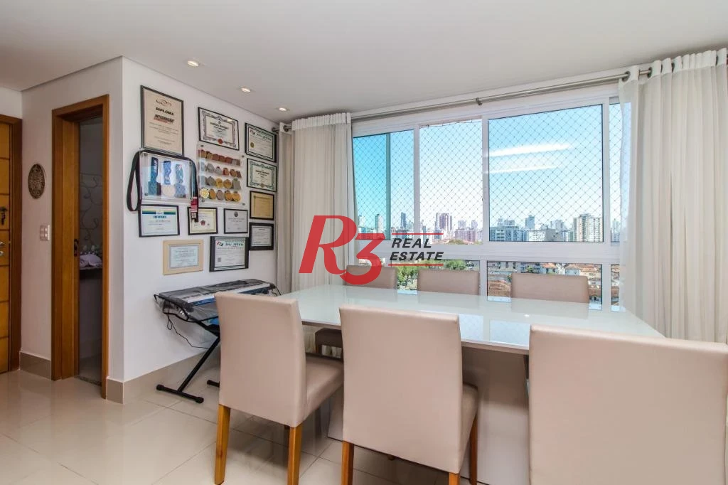 Apartamento com 3 dormitórios à venda, 92 m² - Marapé - Santos/SP