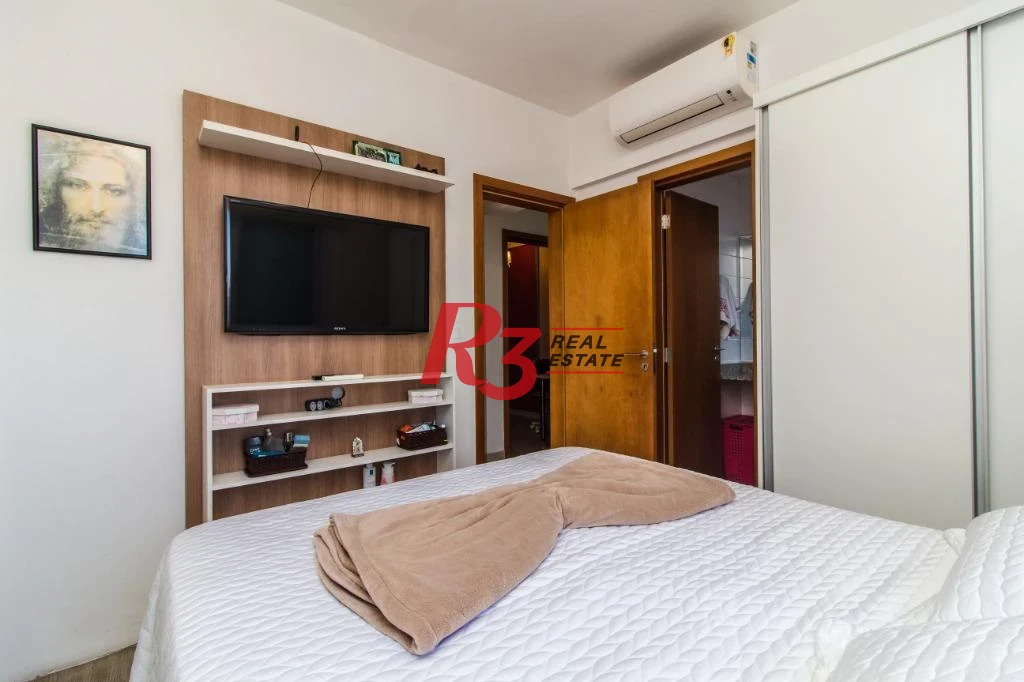 Apartamento com 3 dormitórios à venda, 92 m² - Marapé - Santos/SP