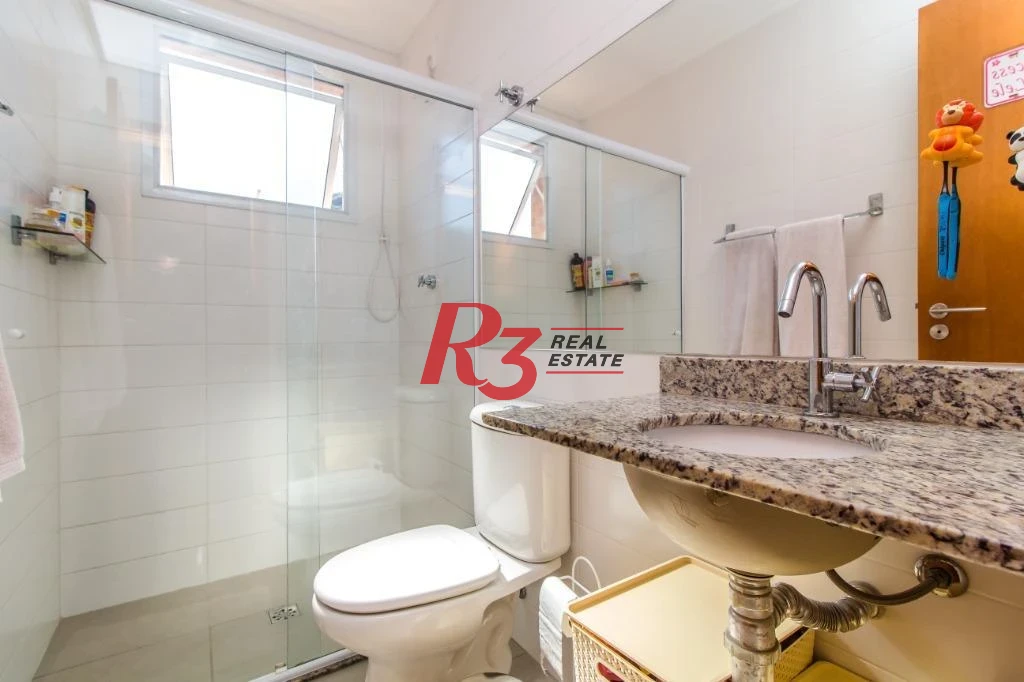 Apartamento com 3 dormitórios à venda, 92 m² - Marapé - Santos/SP