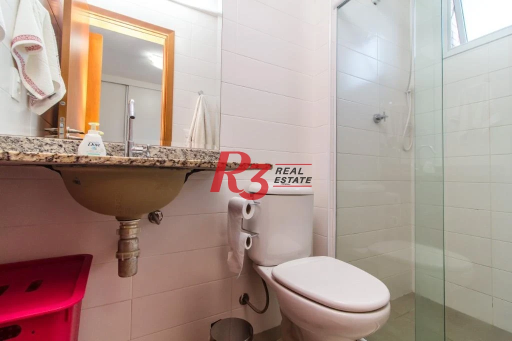 Apartamento com 3 dormitórios à venda, 92 m² - Marapé - Santos/SP
