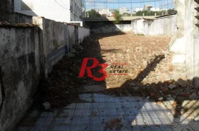 Terreno à venda, 420 m²  - Vila Belmiro - Santos/SP