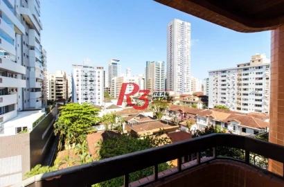 Apartamento com 3 dormitórios à venda, 118 m² - Gonzaga - Santos/SP