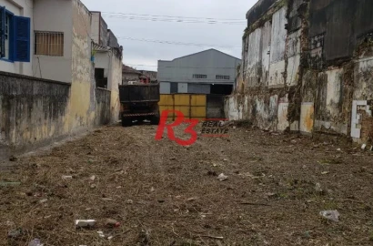 Terreno para alugar, 500 m² por R$ 8.000,00/mês - Macuco - Santos/SP