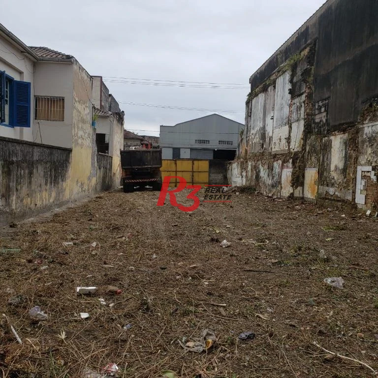 Terreno para alugar, 500 m² por R$ 8.000,00/mês - Macuco - Santos/SP