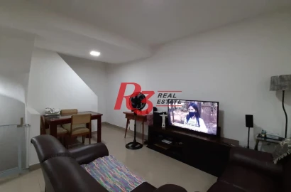 Casa triplex a venda, com 90 m², garagem fechada, 2 suítes, no Estuário, em Santos SP