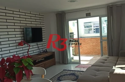 Apartamento Duplex com 3 dormitórios à venda, 208 m² por R$ 1.290.000,00 - Marapé - Santos/SP