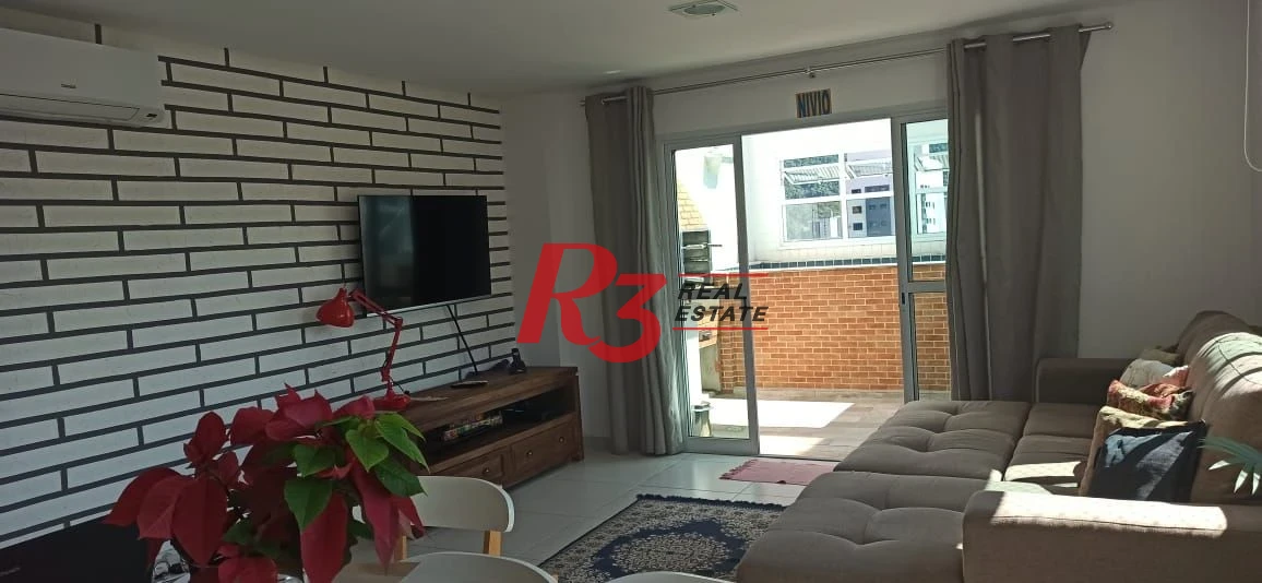 Apartamento Duplex com 3 dormitórios à venda, 208 m² por R$ 1.290.000,00 - Marapé - Santos/SP