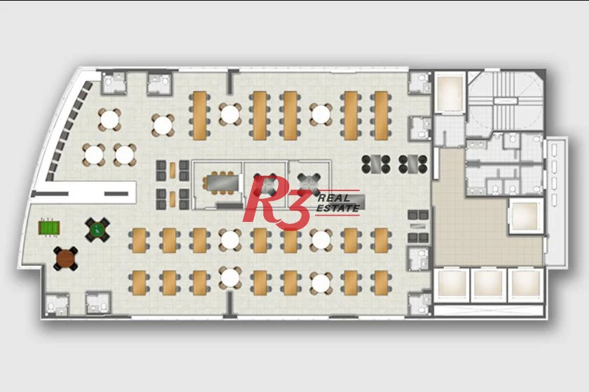 Laje para alugar, 682 m² - Vila Matias - Santos/SP