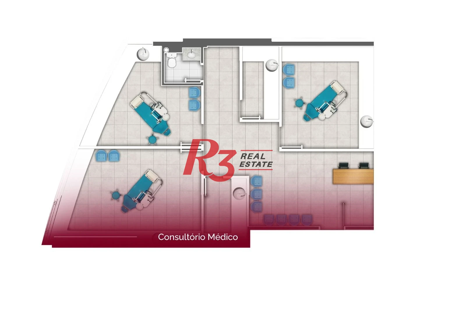 Laje para alugar, 682 m² - Vila Matias - Santos/SP