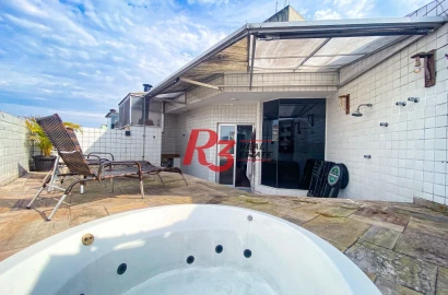 Cobertura, 146 m² - venda por R$ 740.000,00 ou aluguel por R$ 7.684,00/mês - Vila Matias - Santos/SP