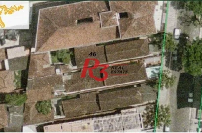 Terreno à venda, 348 m² por R$ 1.030.000,00 - Campo Grande - Santos/SP