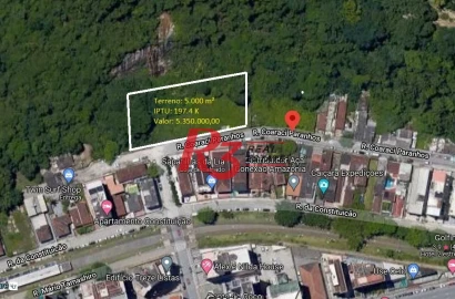Terreno à venda, 5000 m² por R$ 5.350.000 - Itararé - São Vicente -SP