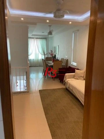 Casa sobreposta com 3 dormitórios à venda, 110 m² - Marapé - Santos/SP