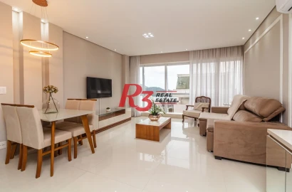 Apartamento com 2 dormitórios para alugar, 96 m² por R$ 10.500,00/mês - Aparecida - Santos/SP
