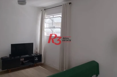 Kitnet com 1 dormitório à venda, 45 m² por R$ 375.000,00 - Gonzaga - Santos/SP
