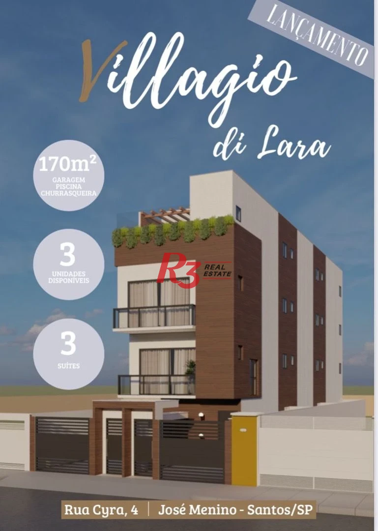 Casa com 3 suítes à venda, 170 m² por R$ 1.360.000 - José Menino - Santos/SP