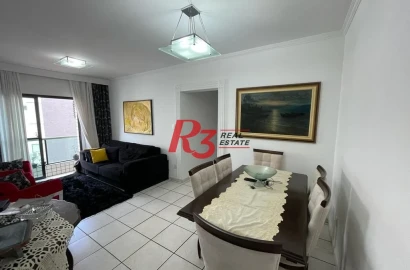 Apartamento com 3 dormitórios à venda, 120 m² por R$ 700.000,00 - Campo Grande - Santos/SP