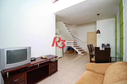 Loft com 1 dormitório à venda, 69 m² por R$ 590.000,00 - Gonzaga - Santos/SP