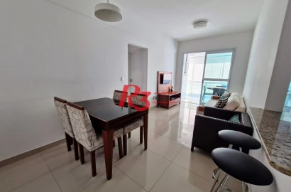 Apartamento com 2 dormitórios para alugar, 77 m² por R$ 5.000,00/mês - José Menino - Santos/SP
