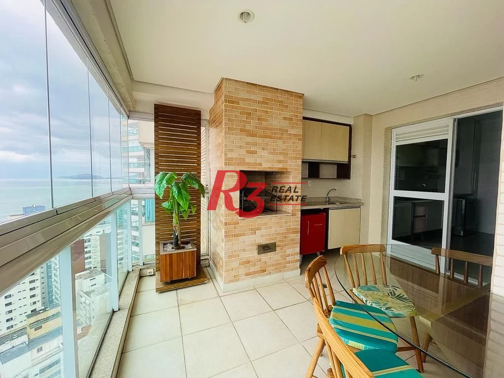 Apartamento com 4 dormitórios para alugar, 204 m² por R$ 24.000,00/mês - Embaré - Santos/SP