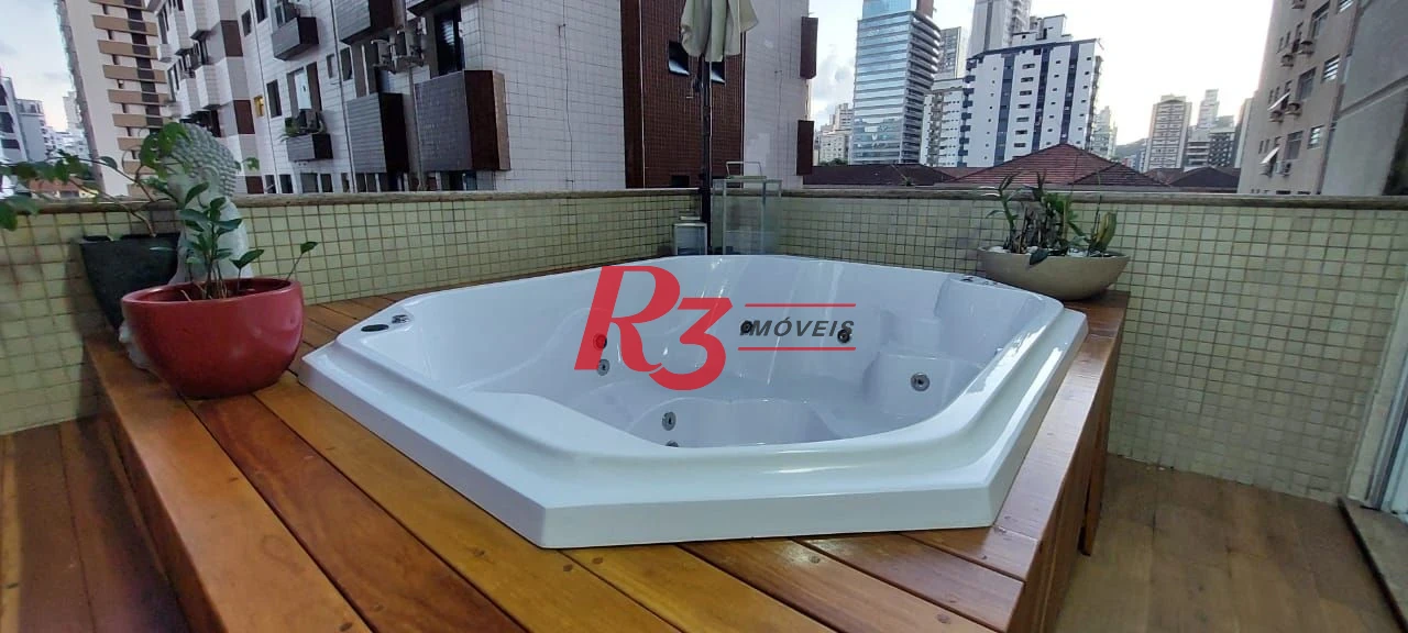 Apartamento Garden com 3 dormitórios à venda, 203 m² por R$ 3.180.000,00 - Gonzaga - Santos/SP