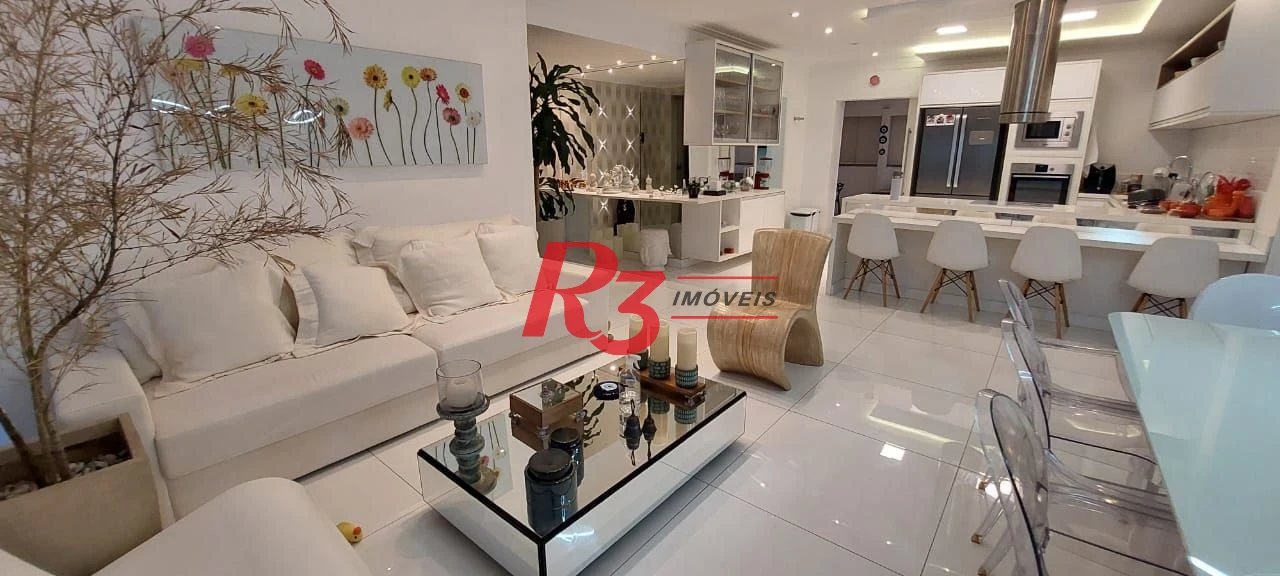 Apartamento Garden com 3 dormitórios à venda, 203 m² por R$ 3.180.000,00 - Gonzaga - Santos/SP