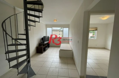 Cobertura com 2 dormitórios, 105 m² - venda por R$ 480.000,00 ou aluguel por R$ 3.761,90/mês - José Menino - Santos/SP