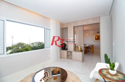 Apartamento, 130 m² - venda por R$ 999.999,00 ou aluguel por R$ 8.520,00/mês - Gonzaga - Santos/SP