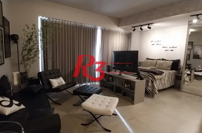 Apartamento com 1 dormitório, 54 m² - venda por R$ 1.280.000,00 ou aluguel por R$ 6.300,00/mês - Pompéia - Santos/SP