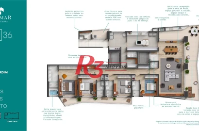 Apartamento à venda, 315 m² por R$ 5.150.000,00 - Gonzaga - Santos/SP