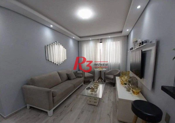 Apartamento com 3 dormitórios à venda, 90 m² por R$ 691.000,00 - Pompéia - Santos/SP