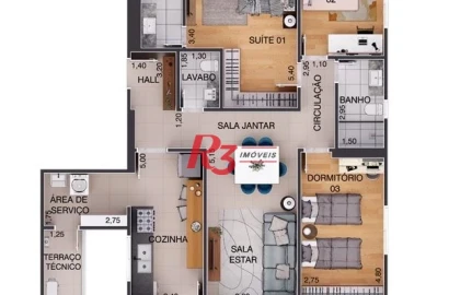 Apartamento à venda, 146 m² por R$ 1.912.900,00 - Aparecida - Santos/SP