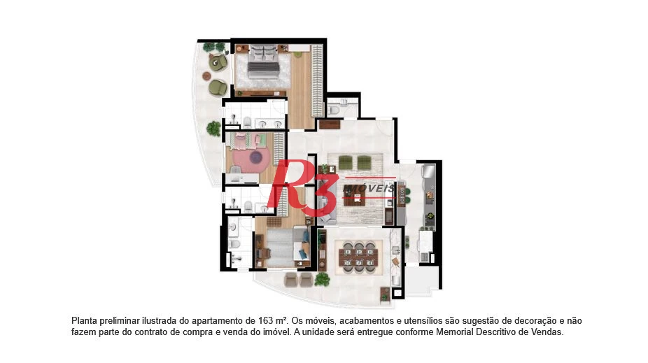 Apartamento com 3 dormitórios à venda, 163 m² por R$ 1.999.800,00 - Ponta da Praia - Santos/SP