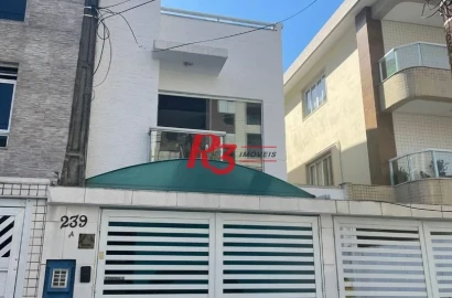 Casa com 3 dormitórios à venda, 130 m² por R$ 1.400.000,00 - Embaré - Santos/SP