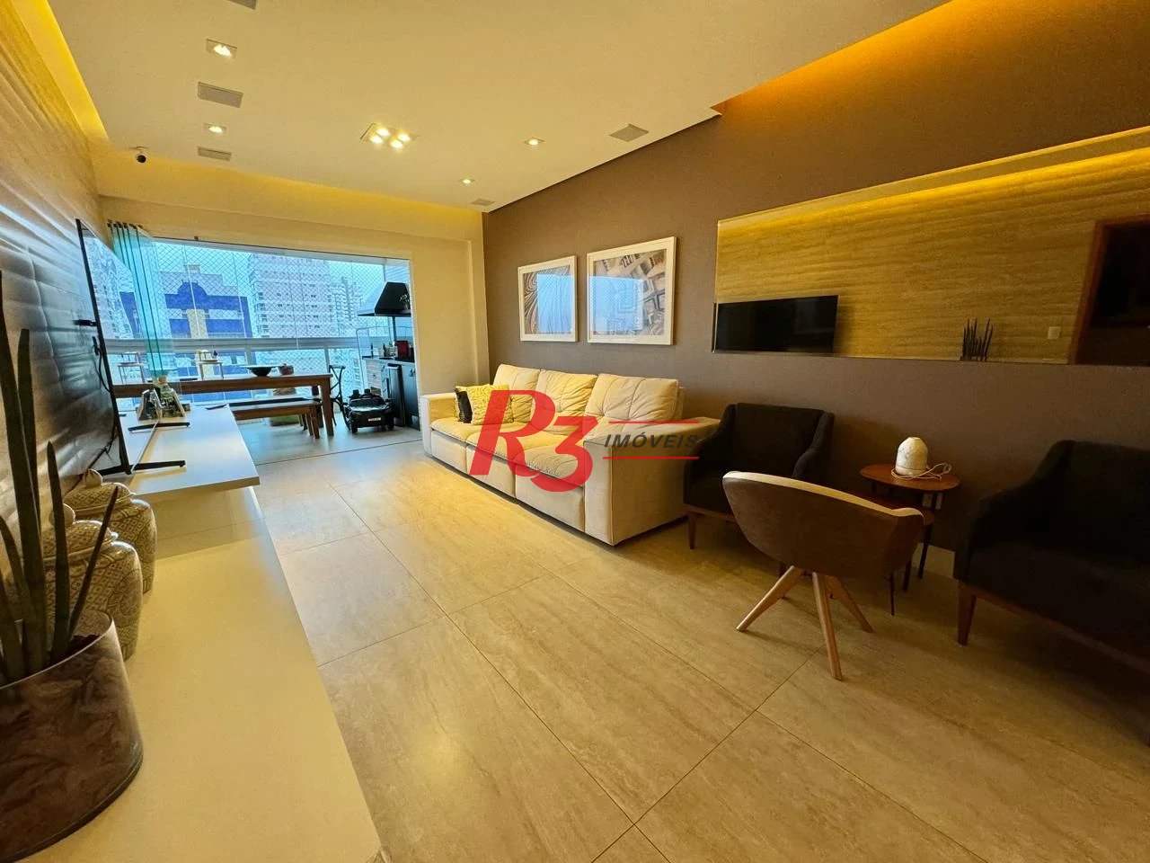 Apartamento com 3 dormitórios à venda, 124 m² por R$ 2.200.000,00 - Boqueirão - Santos/SP