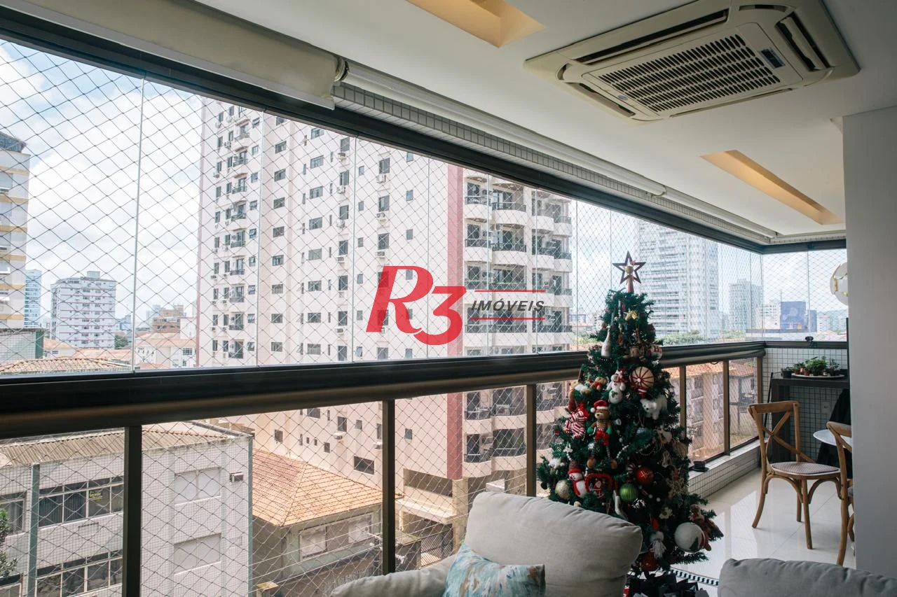Apartamento com 3 dormitórios à venda, 171 m² por R$ 2.200.000,00 - Embaré - Santos/SP