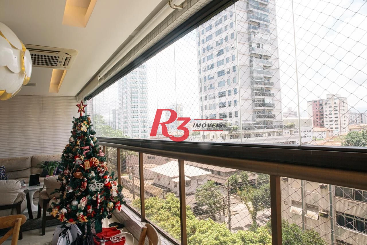 Apartamento com 3 dormitórios à venda, 171 m² por R$ 2.200.000,00 - Embaré - Santos/SP