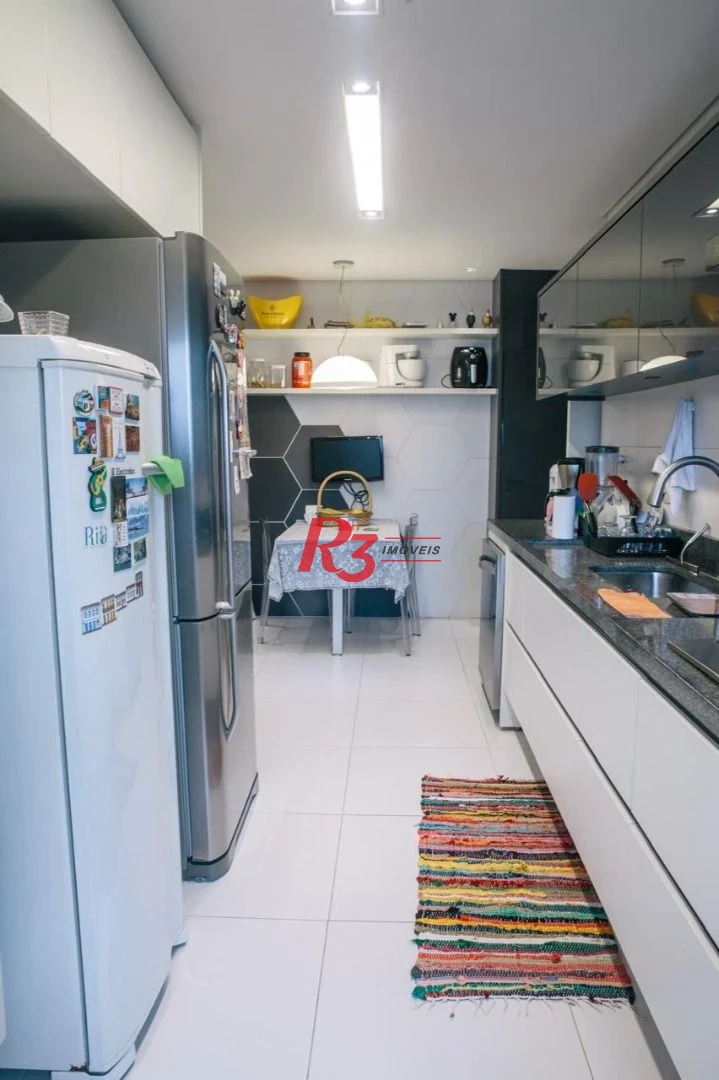 Apartamento com 3 dormitórios à venda, 171 m² por R$ 2.200.000,00 - Embaré - Santos/SP