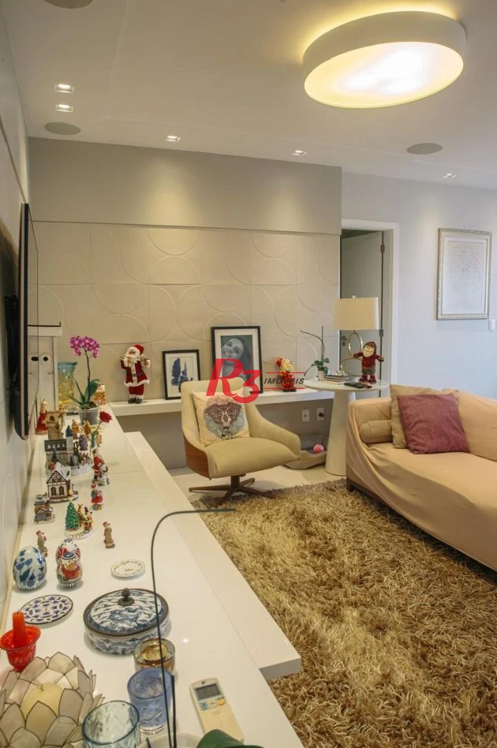 Apartamento com 3 dormitórios à venda, 171 m² por R$ 2.200.000,00 - Embaré - Santos/SP