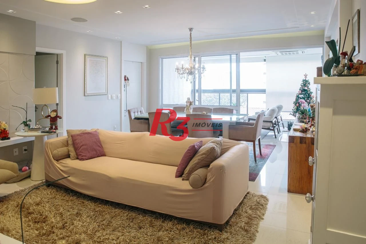 Apartamento com 3 dormitórios à venda, 171 m² por R$ 2.200.000,00 - Embaré - Santos/SP