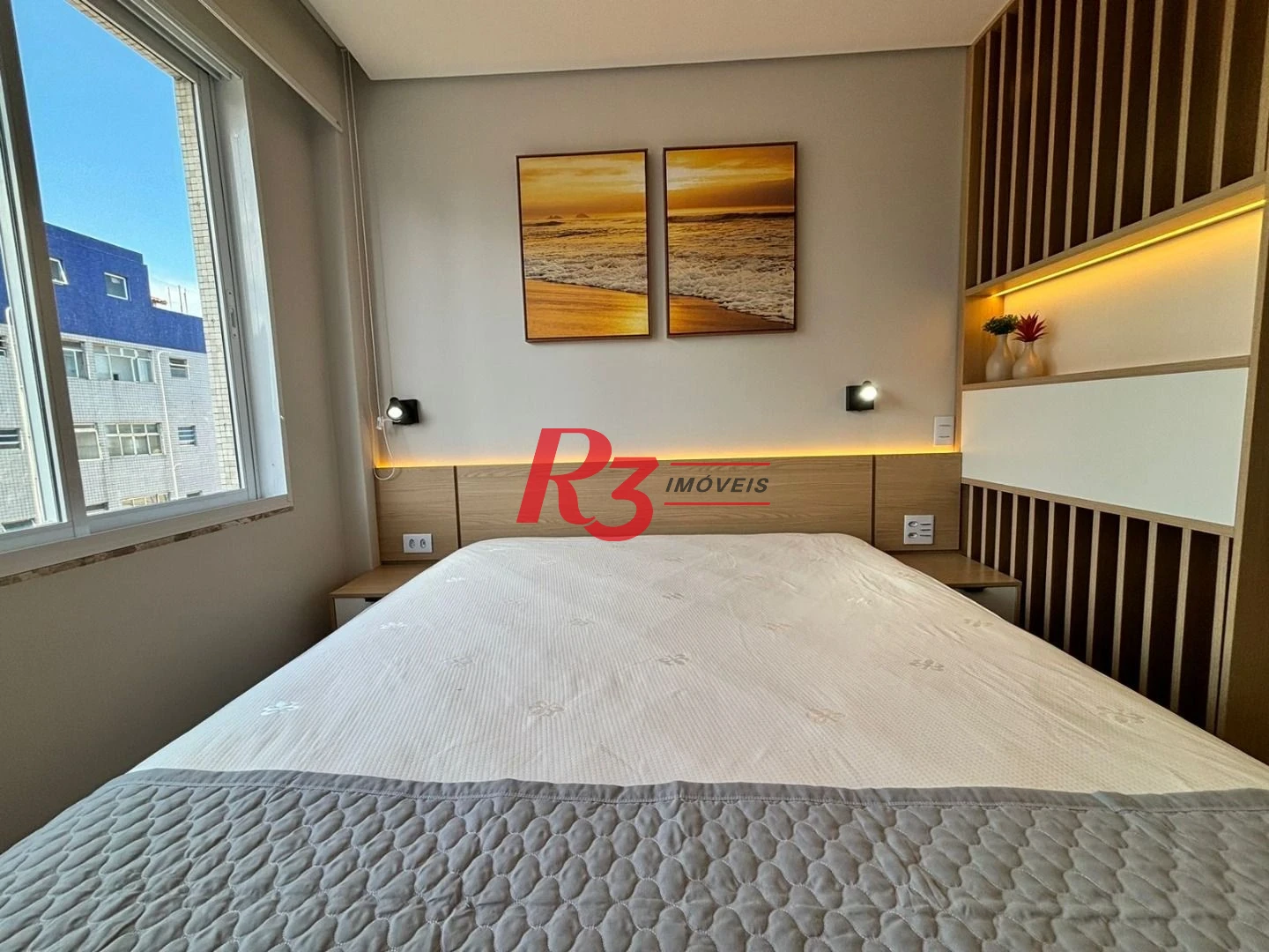 Apartamento com 1 dormitório para alugar, 44 m² por R$ 5.500,02/mês - Gonzaga - Santos/SP