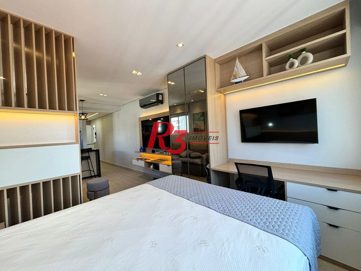 Apartamento com 1 dormitório para alugar, 44 m² por R$ 5.500,02/mês - Gonzaga - Santos/SP
