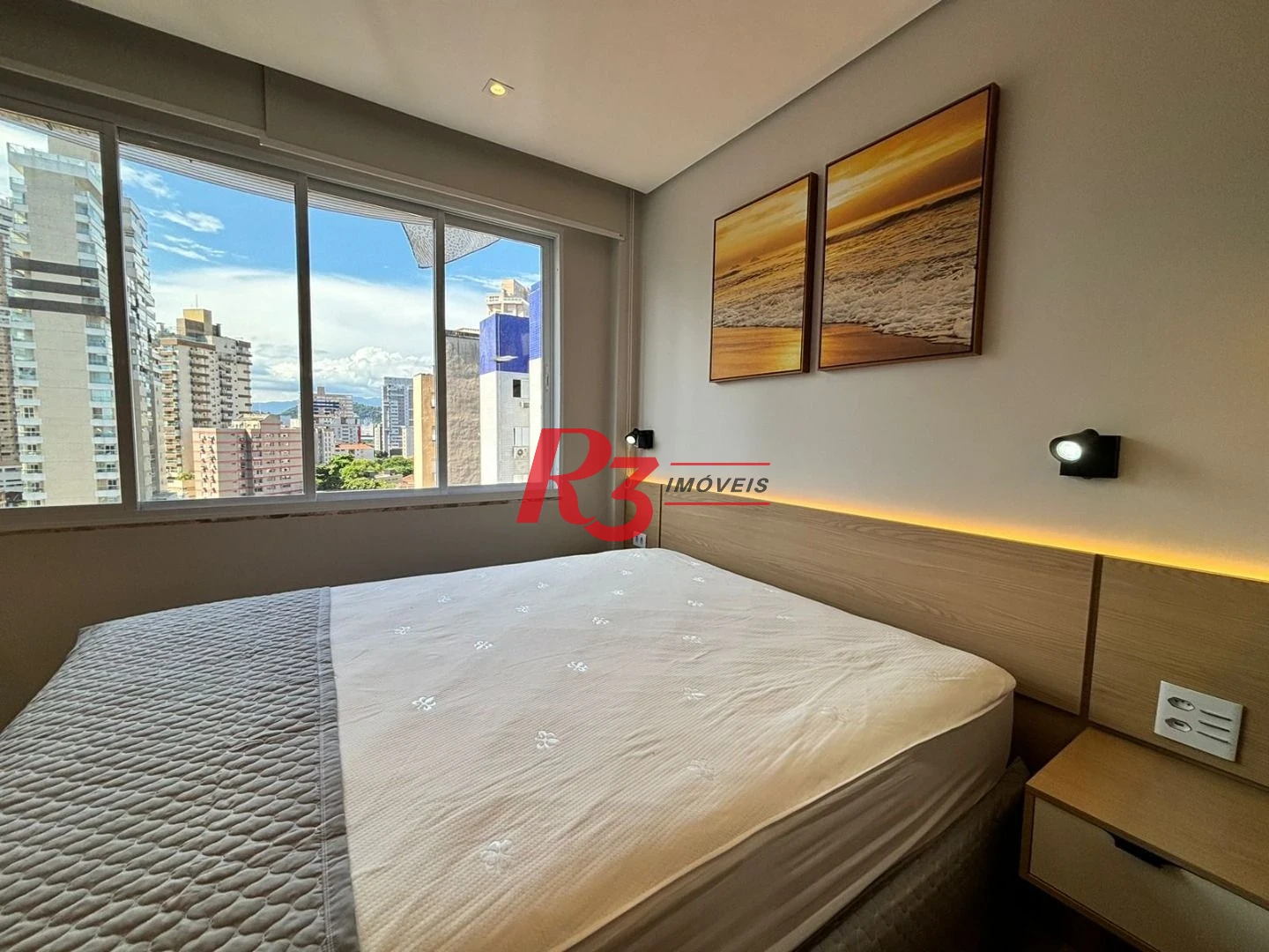 Apartamento com 1 dormitório para alugar, 44 m² por R$ 5.500,02/mês - Gonzaga - Santos/SP