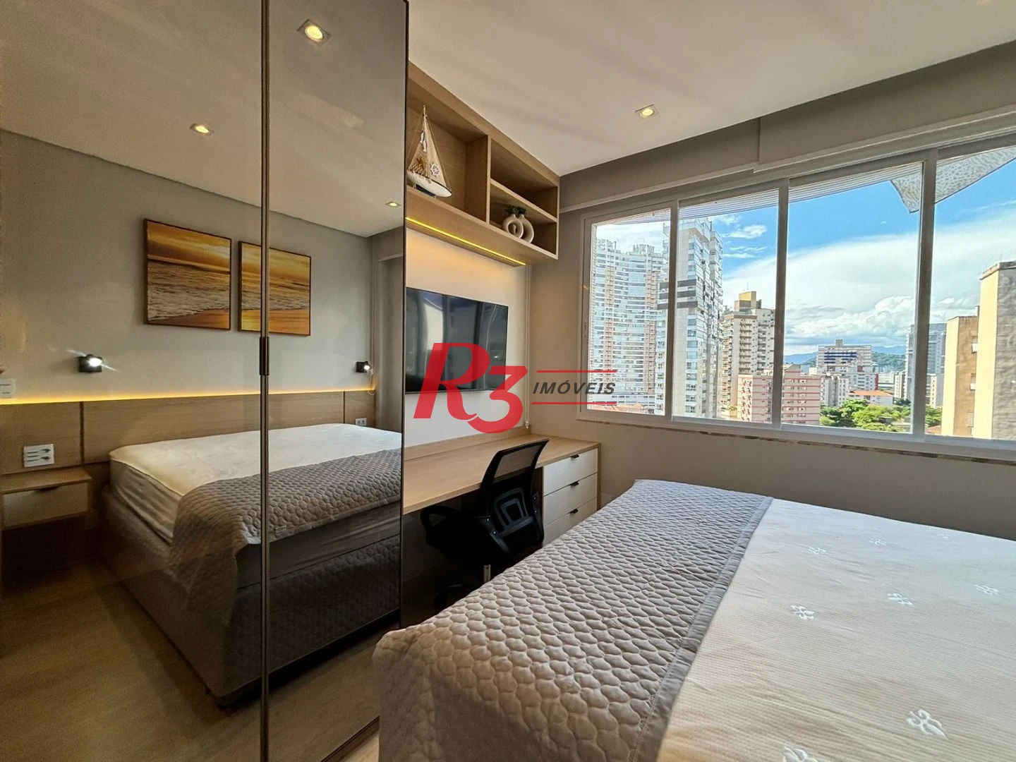 Apartamento com 1 dormitório para alugar, 44 m² por R$ 5.500,02/mês - Gonzaga - Santos/SP