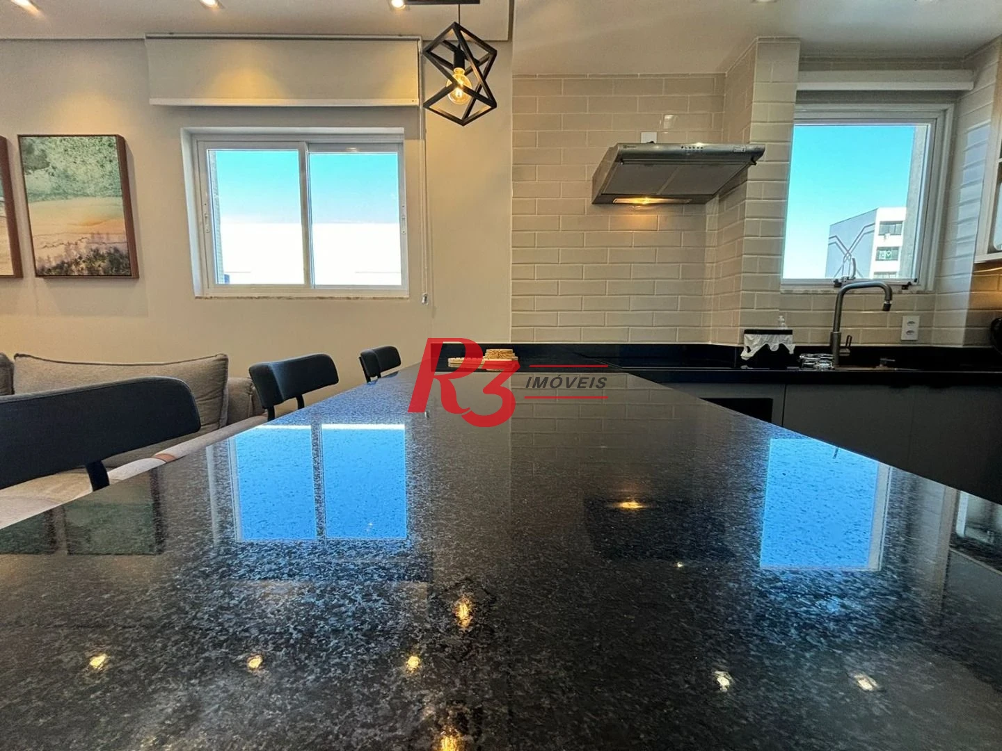 Apartamento com 1 dormitório para alugar, 44 m² por R$ 5.500,02/mês - Gonzaga - Santos/SP